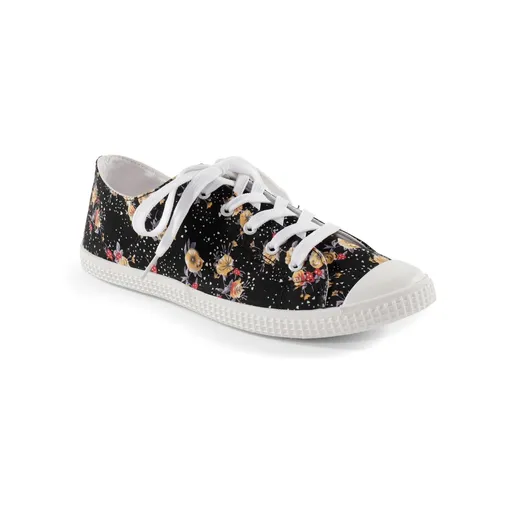 Adidași din pânză, cu imprimeu floral