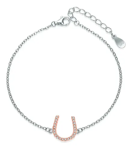 MOISS Brățară argintie bicoloră la modă Potcoavă B0000561