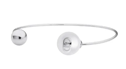 Liu Jo Brățară deschisă din oțel masiv cu perlă LJ3013