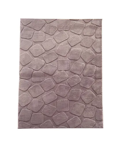 Covor 3D cu model in relief, Stone, Heinner, 120x160 cm, poliester, maro