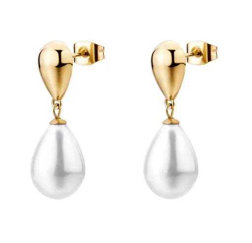 Brosway Cercei rafinați placați cu aur, cu perle sintetice elegante Perfect BPC75