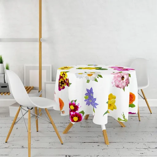 Fata de masa, Hermia, 994PRL1122, Diametru: 160 cm, Multicolor