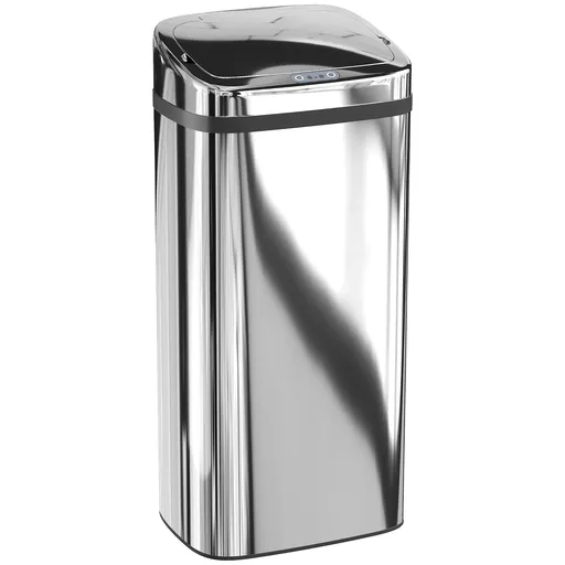 HOMCOM Cos de gunoi cu senzor 50L inox elegant | Aosom Romania