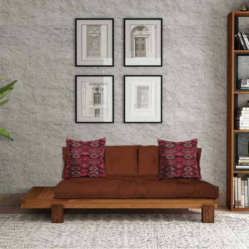 Șezlong, Atelier del Sofa, 135PLT1117, Lemn , Teak / Roșu țiglă