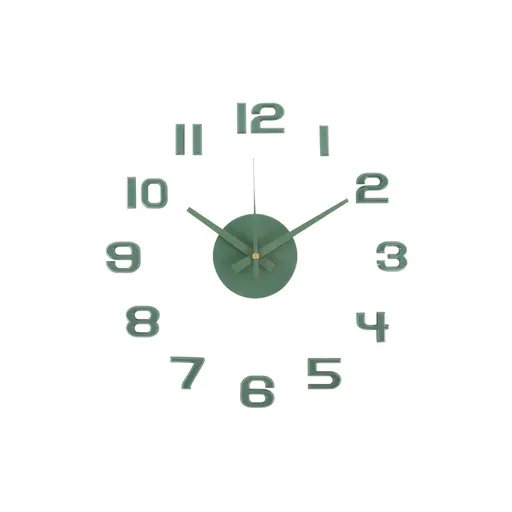 Karlsson 6001GR ceas decorativ autoadeziv verde,diametru 40 cm