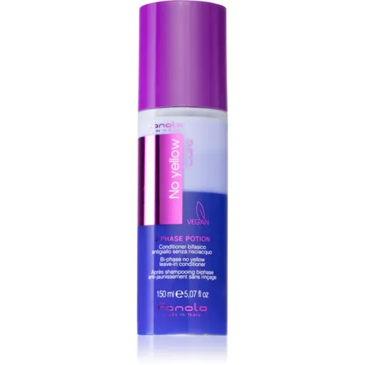 Fanola No Yellow 2 phase potion balsam (nu necesita clatire) pentru parul blond cu suvite 150 ml