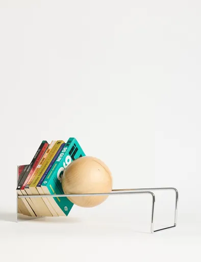 Suport de carte, Hanah Home, Toke, 16.5x18x49 cm, Argintiu