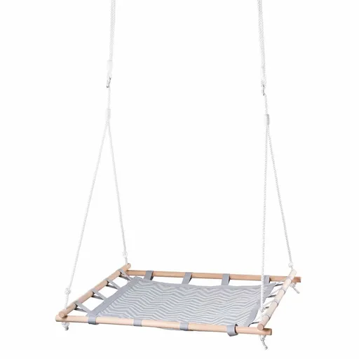 Balansoar pătrat Woody cu țesătură, 100 cm