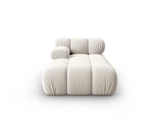 Sezlong living stanga 1 loc, Bellis, Micadoni Home, BL, 155x94x70 cm, catifea, bej deschis