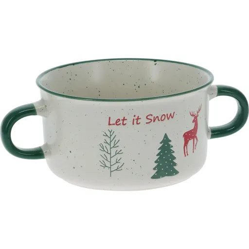 Bol de supă din ceramică Let It Snow 625 ml