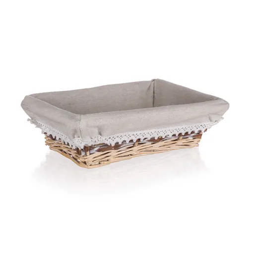 Coș împletit Home Decor Duo, 26 x 18 x 7,5 cm, 21 x 18 x 7,5 cm