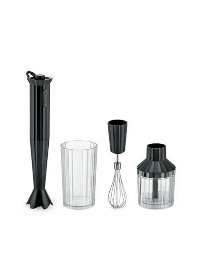 Mixer vertical cu pahar de másseración și tel, negru, diametro 7 cm - Alessi