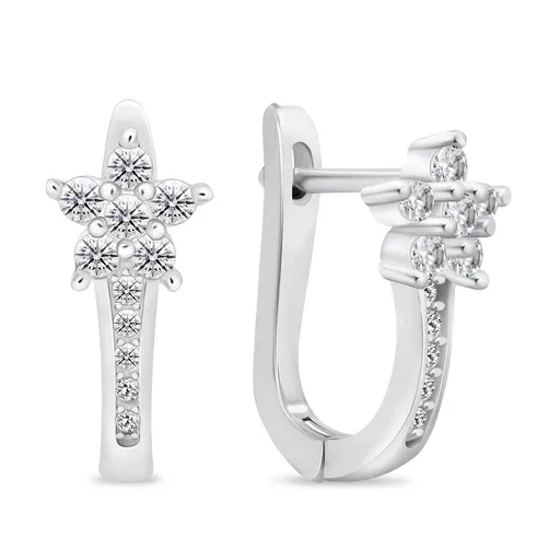 Brilio Silver Cercei frumoși din argint cu pietre de zircon EA1005W