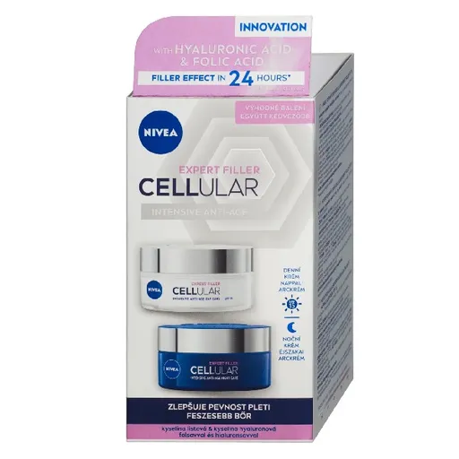 Nivea Set cadou de îngrijire fermă pentru pielea matură 45+Hyaluron Cellular Filler