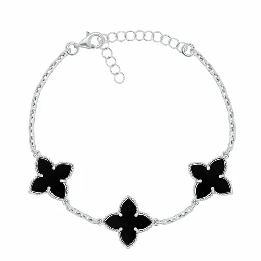 Brilio Silver Brățară fermecătoare din argint Flori BRC192WBC