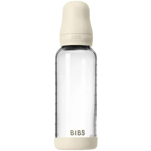 BIBS Baby Glass Bottle Round Latex biberon anticolici Ivory 240 ml