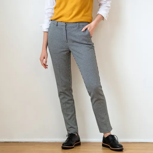 Pantaloni slim cu imprimeu cocoș