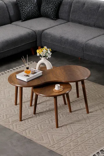 Set masute de cafea, Hanah Home, Marlo, MDF , Maro