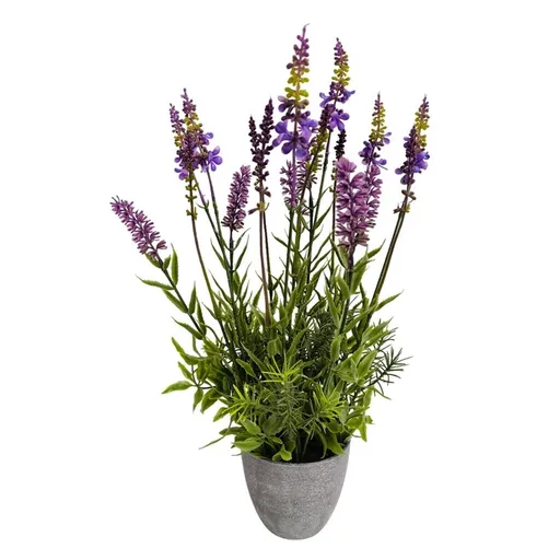 Lavandă artificială în ghiveci, 43 cm