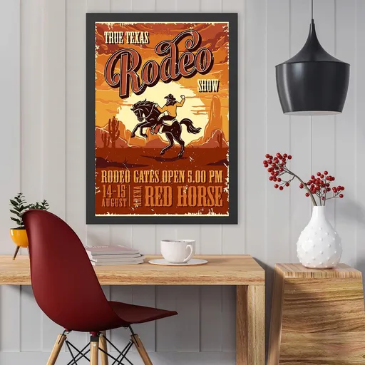 Tablou decorativ, Rodeo (40 x 55), Polistiren, Multicolor