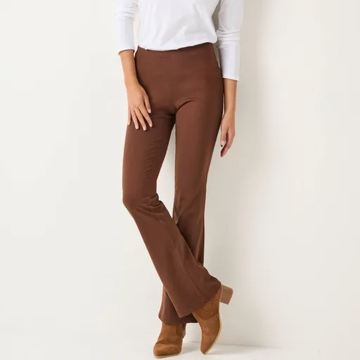 Colanți tip bootcut cu talie elastică