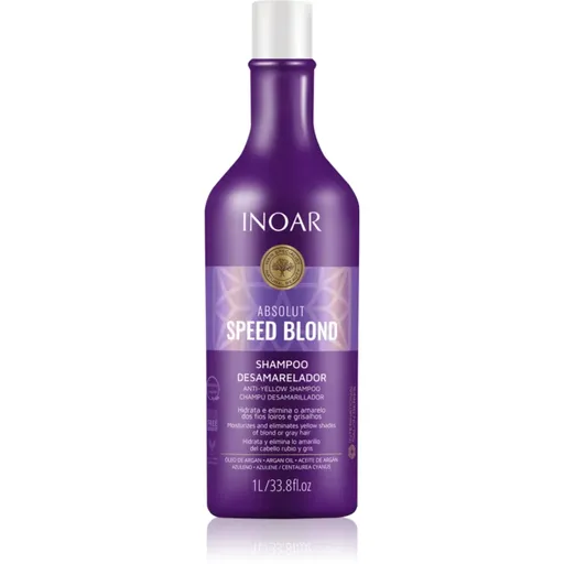 INOAR Absolut Speed Blond șampon pentru păr blond neutralizeaza tonurile de galben 1000 ml