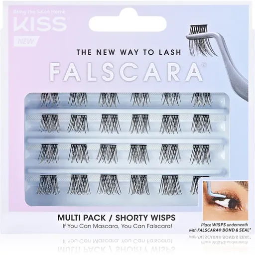 KISS Falscara Wisp mănunchiuri de gene individuale autoadezive Shorty 24 buc