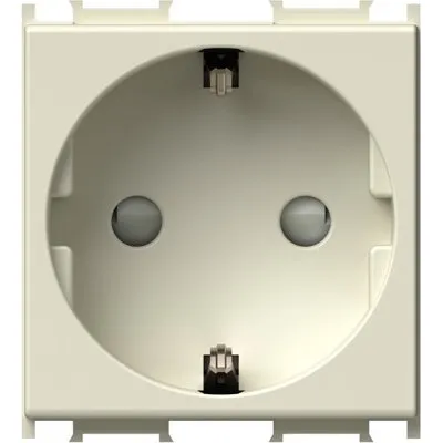 Modul Priza SCHUKO 1P 16A ST IP20 2M fildes, set 10 buc, TEM Modul TEM-VM10IW-P