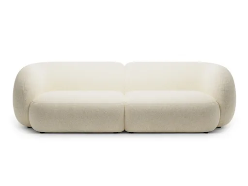 Canapea modulara 4 locuri, Kate, Micadoni Home, 243x99x76 cm, tesatura structurata, bej deschis