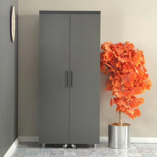 Dulap multifunctional, Hanah Home, Guzzo, 80x180x42 cm, Antracit