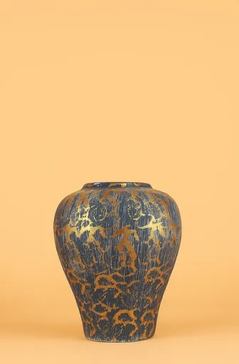 Vază ceramică YL744 Vesira albastru/auriu