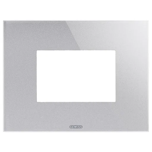 Rama ornament sticla 3 module Gewiss Chorus Ice GW16903CT, titan