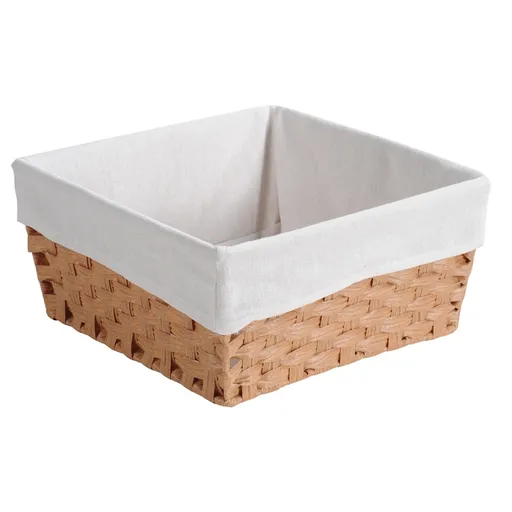 Kesper 17843 Coș de depozitare cu căptușeală dinmaterial textil, 35 x 35 x 16,5 cm