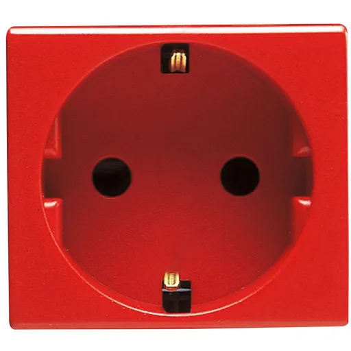 Priza schuko , 2P+E 16A, culoare rosie Gewiss System GW20297