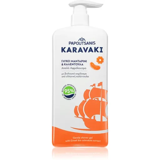 PAPOUTSANIS Karavaki Mandarine-Calendula gel de duș 750 ml