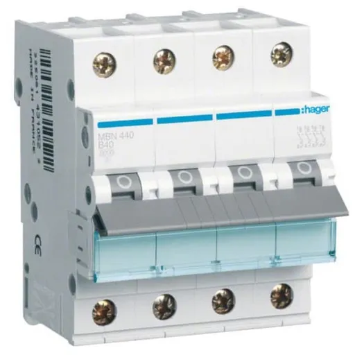 Siguranta automata 4P 40A 6kA curba B Hager MBN440