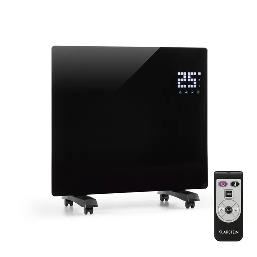 Klarstein BORNHOLM SINGLE, convector, încălzitor convențional, termostat, timer, 1000 W, negru