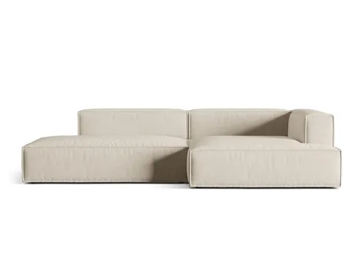 Coltar modular dreapta 4 locuri, Nuria-88, Micadoni Home, 312x147x72 cm, catifea, bej