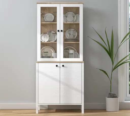 Corp biblioteca, Hanah Home, FRN-20070, 83x194x47 cm, Maro/Alb