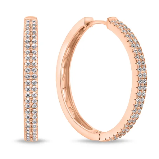 Brilio Silver Fermecătoare cercuri din bronz cu zirconi EA770R