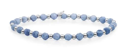 Sparkling Jewels Brățară cu mărgele cu aventurin albastru SB-GEM37-3MM-MIX