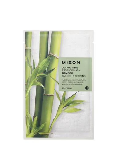 Mizon Bumbac 3D Mască de față cu extract de bambus pentru a hidrata și a înmuia pielea Joyful Time (Essence Mask Bamboo) 23 g
