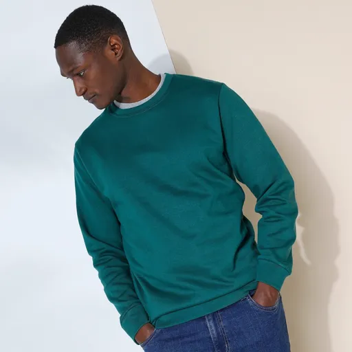 Hanorac cu gât rotund din molton periat