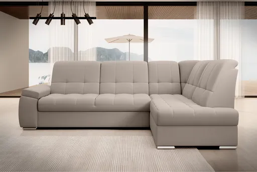 Coltar extensibil dreapta 3 locuri ELTAP, RT-18SO, Sado, 272x192x95 cm, lemn/poliester, bej deschis