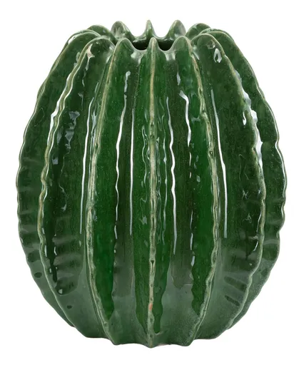 Vaza decorativa Cactus Ball, Mauro Ferretti, 28x31 cm, ceramica, verde