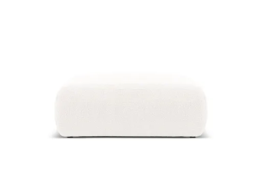 Taburet, Molino-101, Micadoni Home, 100x100x36 cm, tesatura boucle, alb