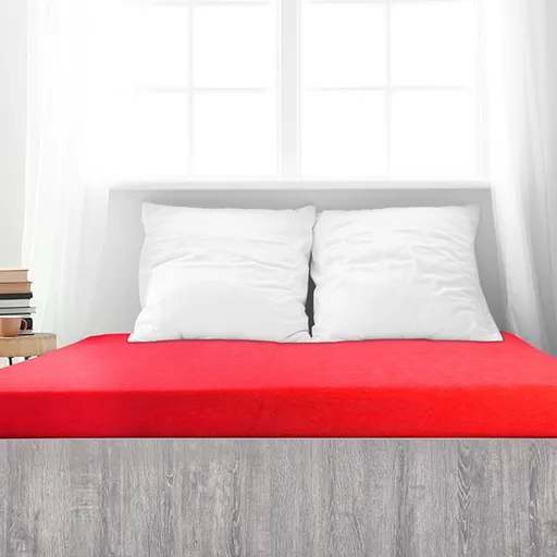Cearșaf de pat 4Home din frotir Ideal roșu , 100 x200 cm, roșu, 100 x 200 cm