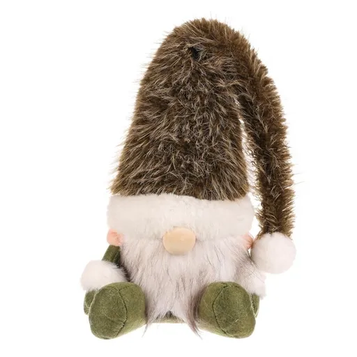 Decorațiune de Crăciun Spiriduș așezat, înălțime 20 cm, verde/alb, 20 CM