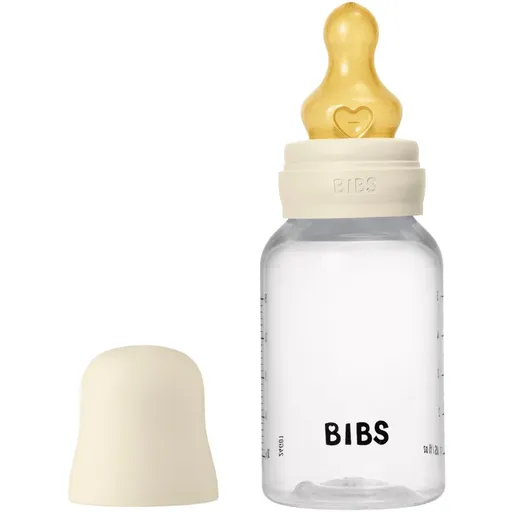 BIBS Anti-Colic Baby Bottle Latex biberon anticolici cu tetină din cauciuc Ivory 150 ml