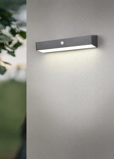 Aplica de perete pentru exterior Silves, RL, 30.3x9.5x6 cm, 6W, 1x SMD, plastic, negru